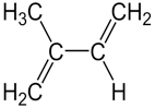 Estructura química del Isopreno (Fuente: http://es.wikipedia.org/wiki/Isopreno).